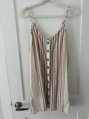 Rip Curl Montego Stripe Dress Adjustable straps summer spring vacation XL NWT